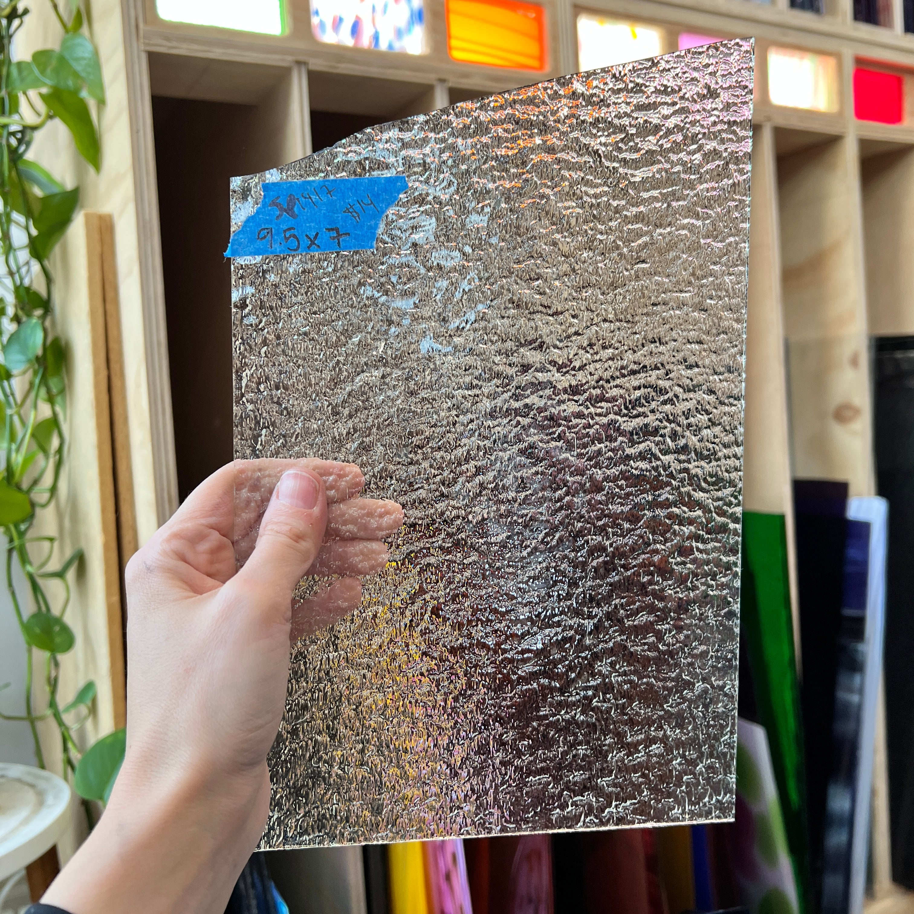 Clear Granite Spectrum Sheet Glass Colorado Glassworks SP1417 (9.5x7in)