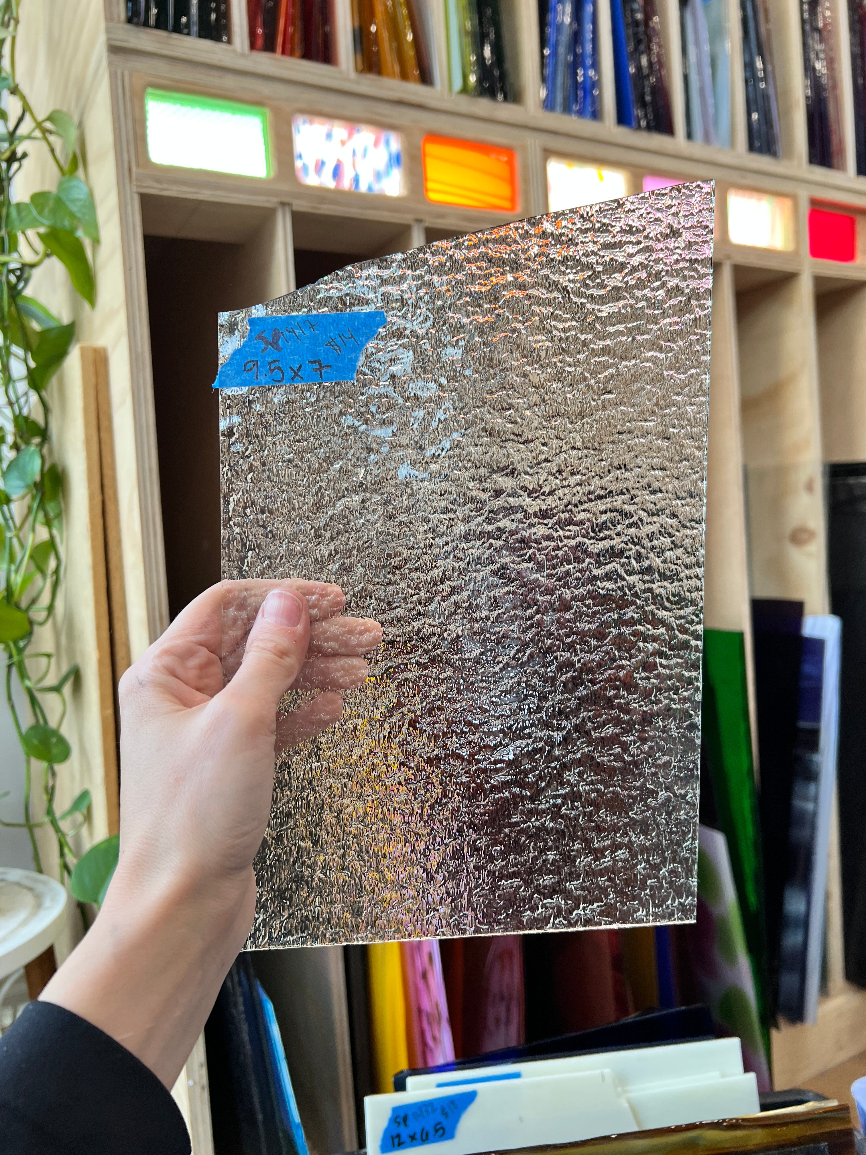 Clear Granite Spectrum Sheet Glass Colorado Glassworks SP1417 (9.5x7in)