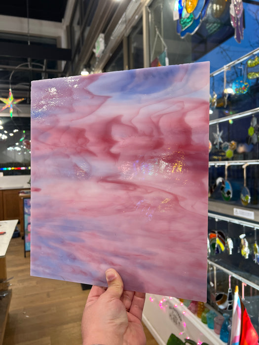 Wispy Pink Opaque Kokomo Colorado Glassworks