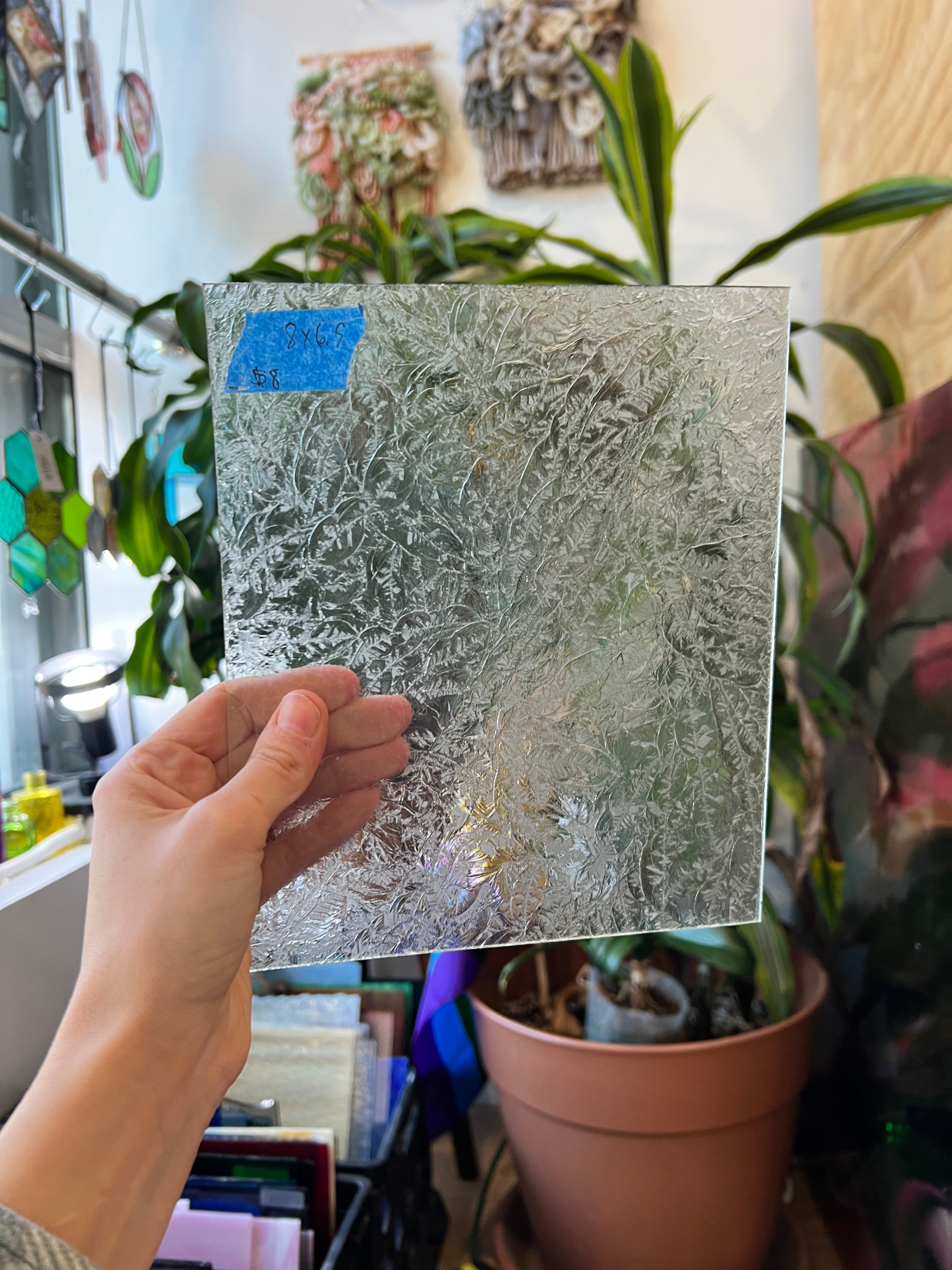 Clear Glue Chip Texture Sheet Glass Colorado Glassworks