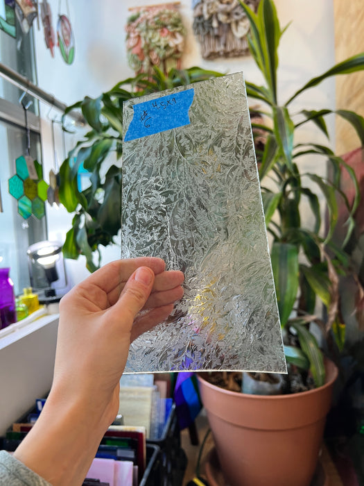 Clear Glue Chip Texture Sheet Glass Colorado Glassworks