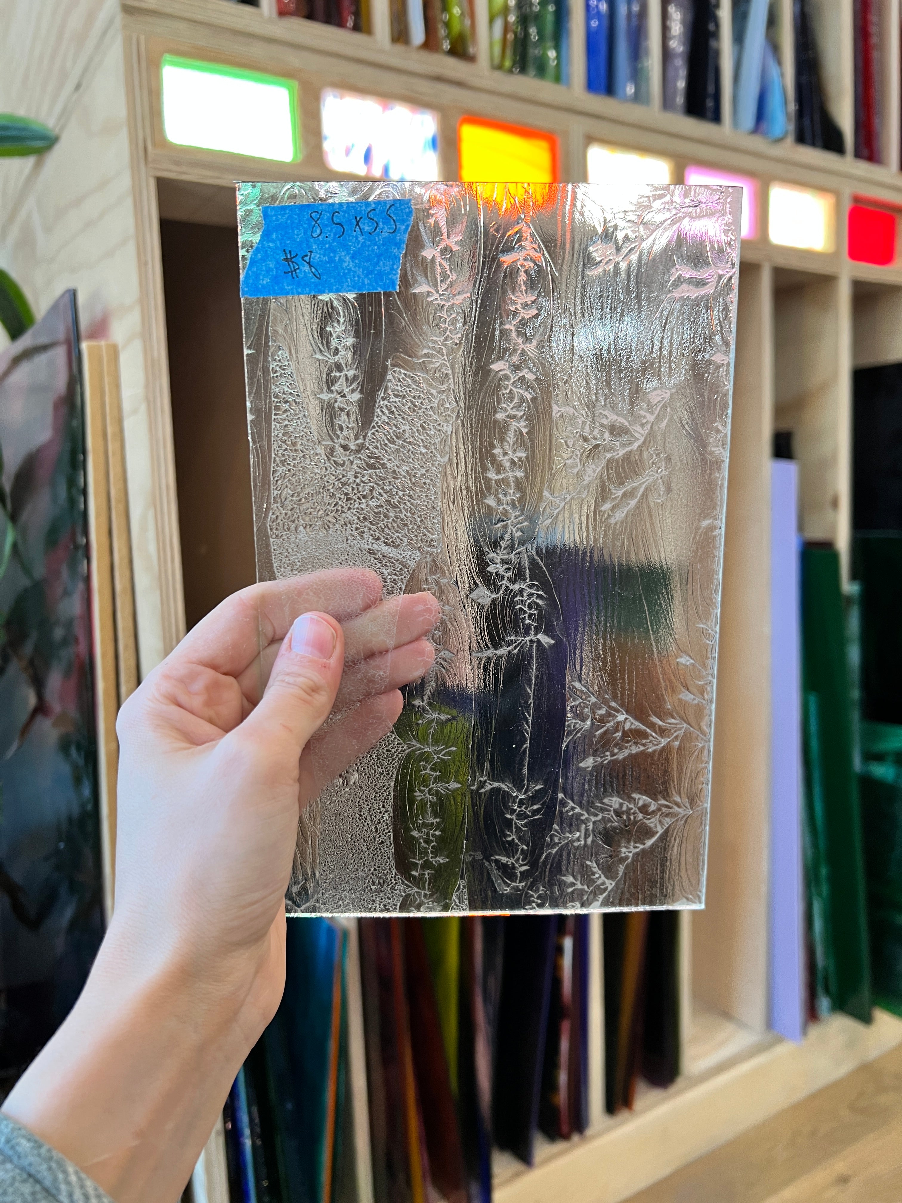 Unique Glue Chip Vintage Sheet Glass Colorado Glassworks