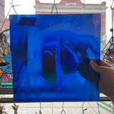 Curious Dark Blue &Neolavender Bullseye Fusible 90 COE Sheet Glass Colorado Glassworks