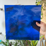 Curious Dark Blue &Neolavender Bullseye Fusible 90 COE Sheet Glass Colorado Glassworks BE771 (10x10in)