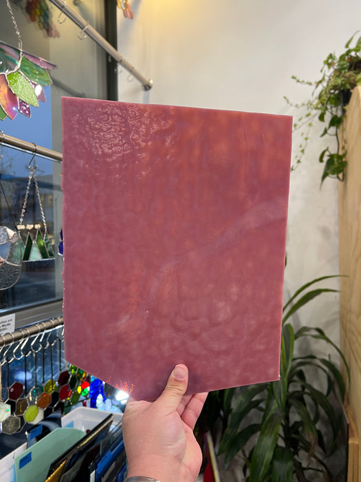 Vintage Pink Bullseye Semi-Opaque Sheet Glass Colorado Glassworks