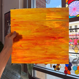 Orange Red Opal Streaky Sheet Glass