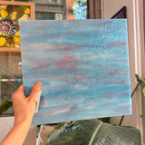 Blue Pink Ripple Textured Sheet Glass