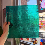 Pine Green Emerald Hammered Sheet Glass