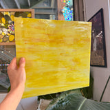 Yellow Red Opal Streaky Sheet Glass