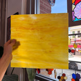 Yellow Red Opal Streaky Sheet Glass
