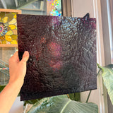 Merlot Pink Red Transparent Textured Sheet Glass