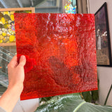 Neon Orange Transparent Textured Sheet Glass