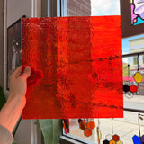 Neon Orange Transparent Textured Sheet Glass