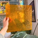 Marigold Yellow Transparent Textured Sheet Glass