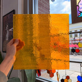 Marigold Yellow Transparent Textured Sheet Glass
