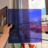 Blue Purple Transparent Textured Sheet Glass