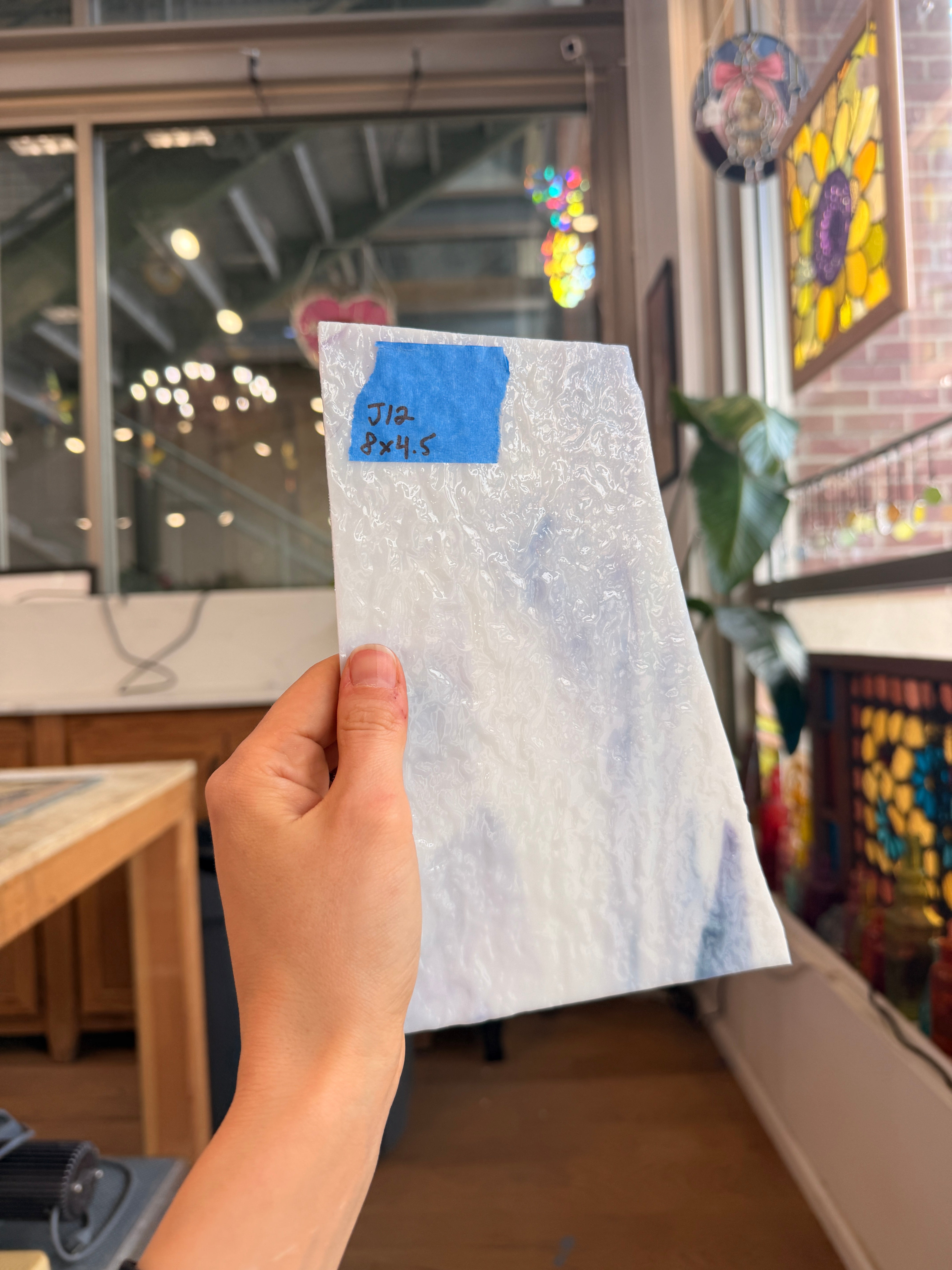 Vintage Purple Textured Uroboros Sheet Glass Colorado Glassworks 8x4.5in (UR-20407085)