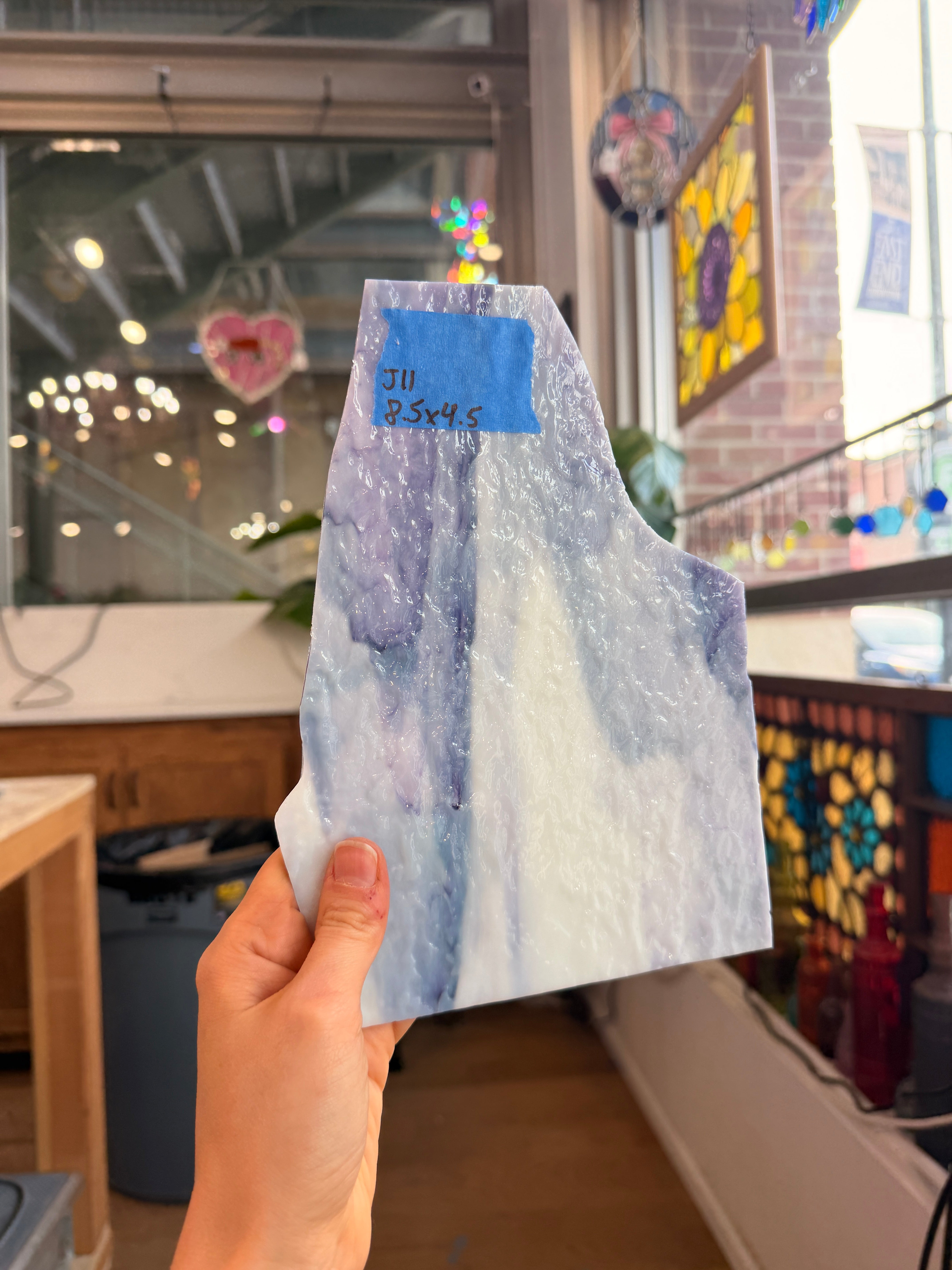 Vintage Purple Textured Uroboros Sheet Glass Colorado Glassworks 8.5x4.5in (UR-26403629)