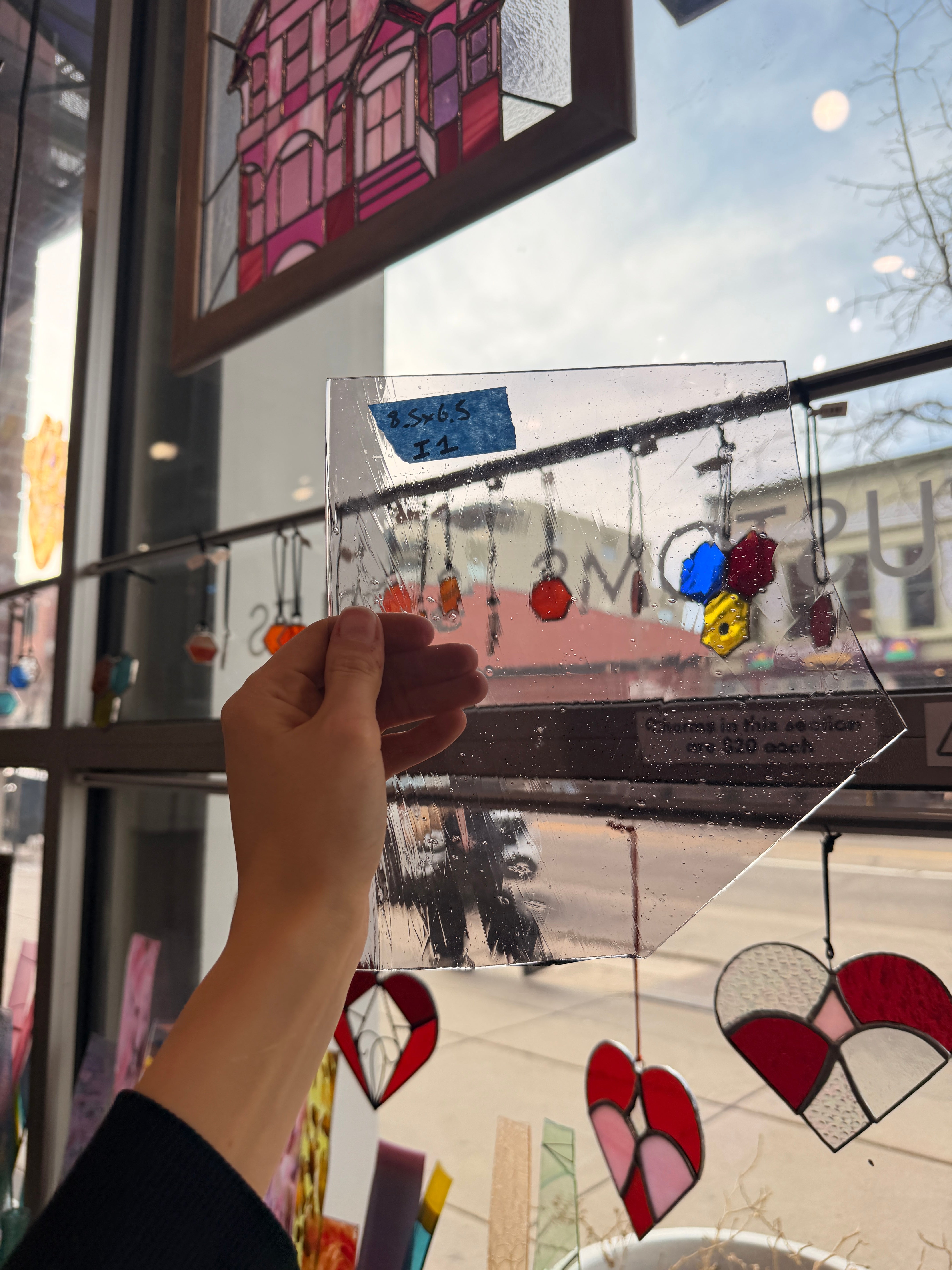 Light Taupe Mouthblown Lamberts Sheet Glass Colorado Glassworks