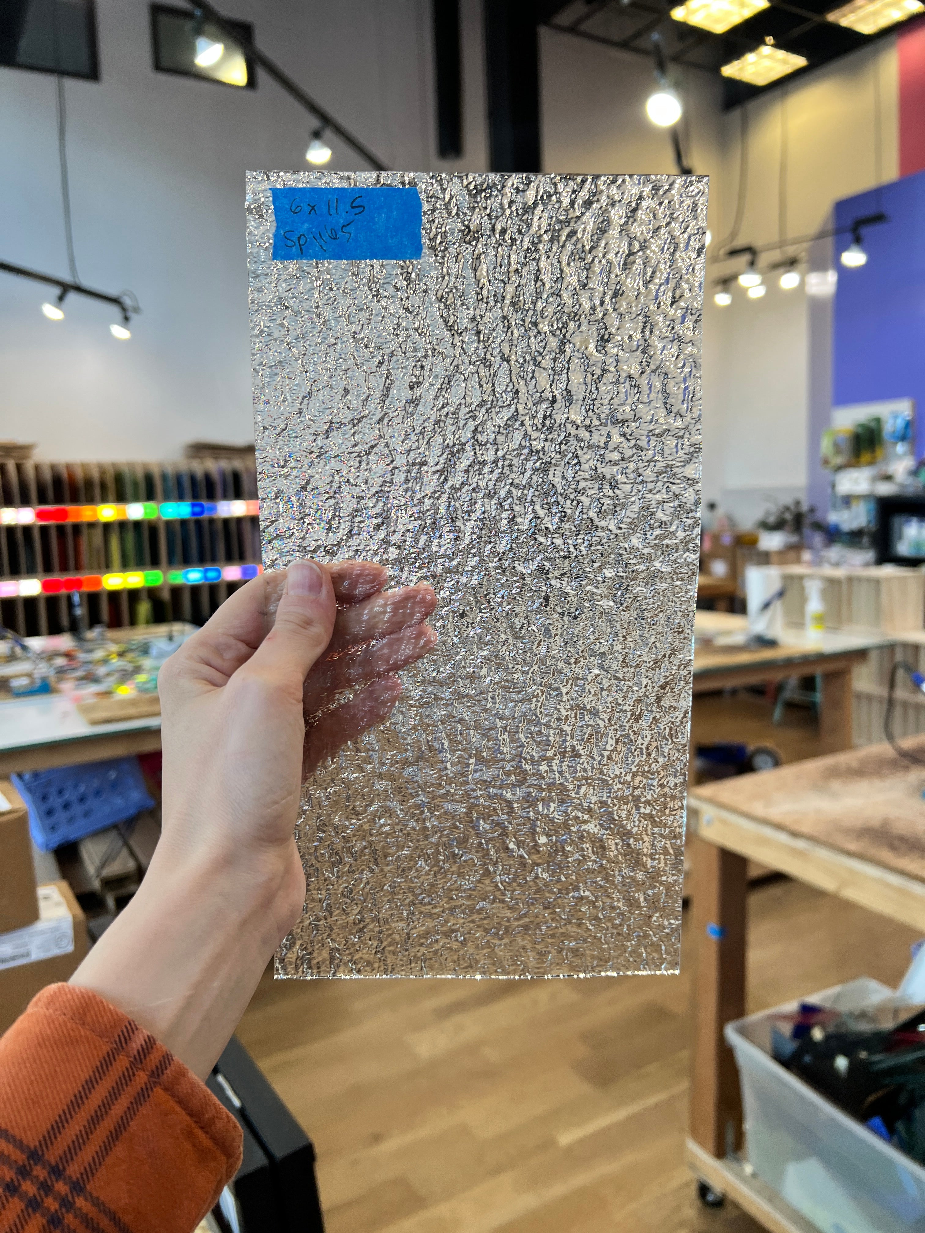 Clear Granite - Spectrum Sheet Glass Colorado Glassworks SP1165 (11.5x6in)  