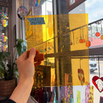 Yellow Mouth Blown Sheet Glass Colorado Glassworks