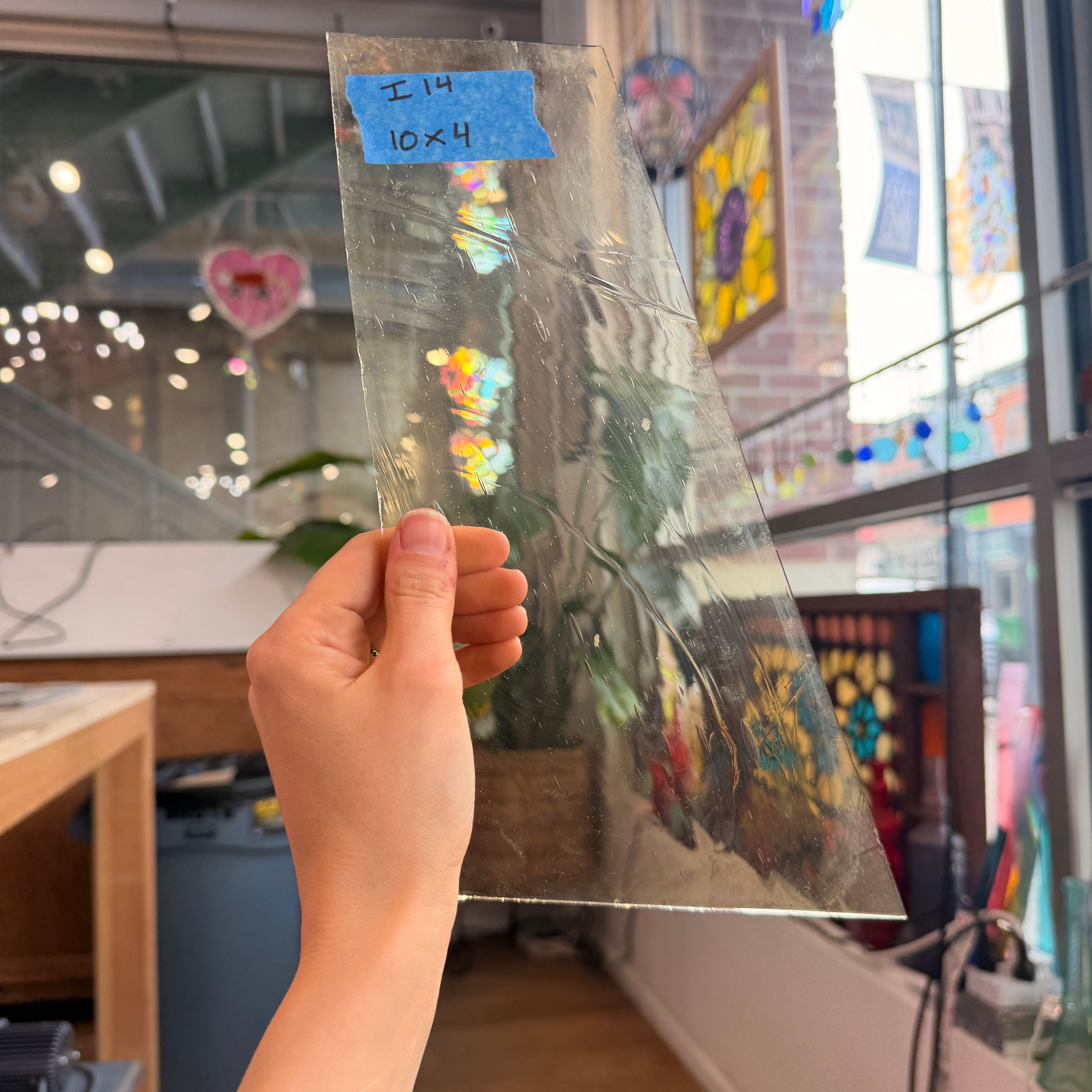 Light Yellow Mouthblown Transparent Sheet Glass Colorado Glassworks
