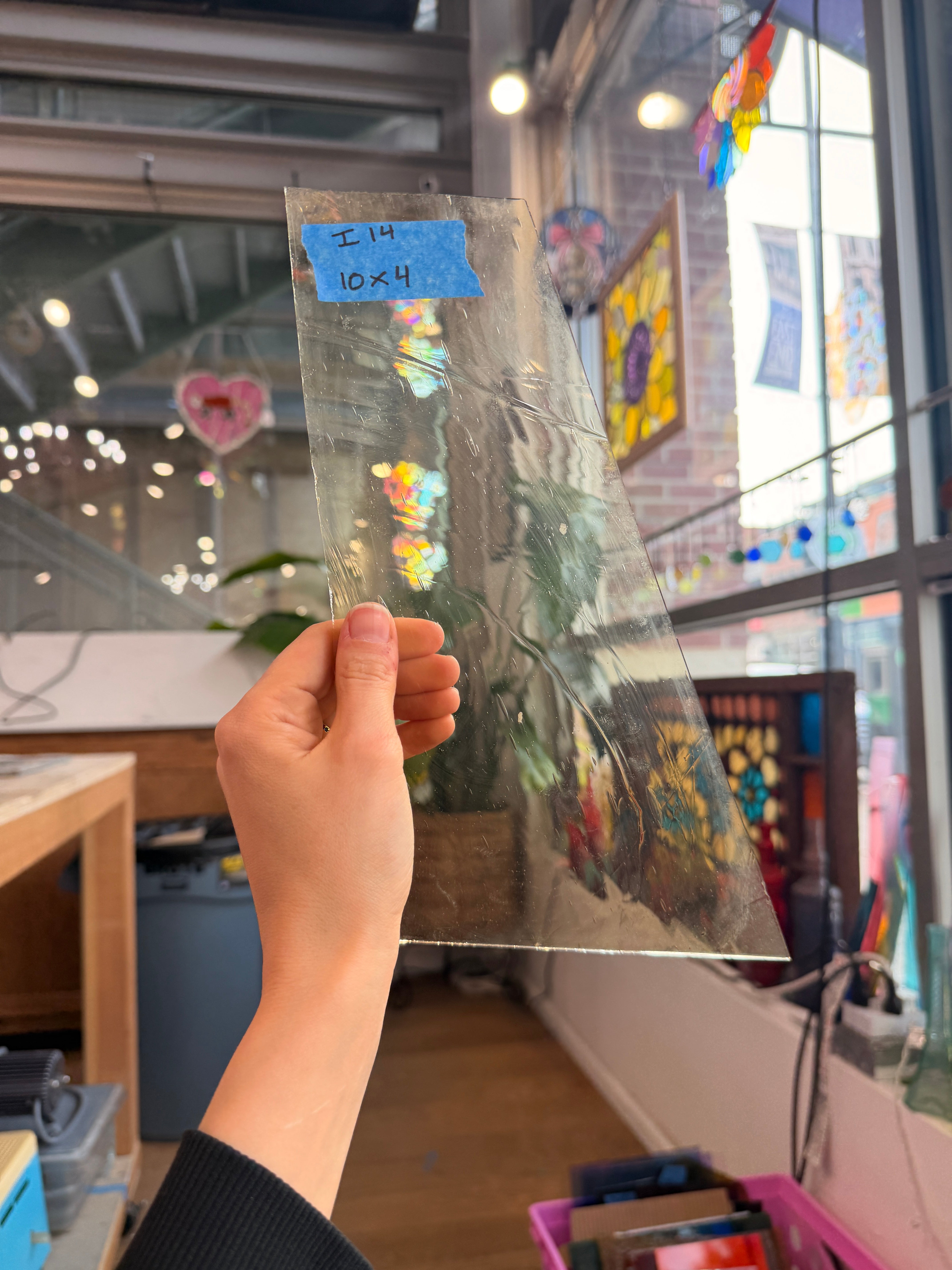 Light Yellow Mouthblown Transparent Sheet Glass Colorado Glassworks