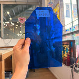 Blue Vintage Moutblown Desag Antique Sheet Glass Colorado Glassworks