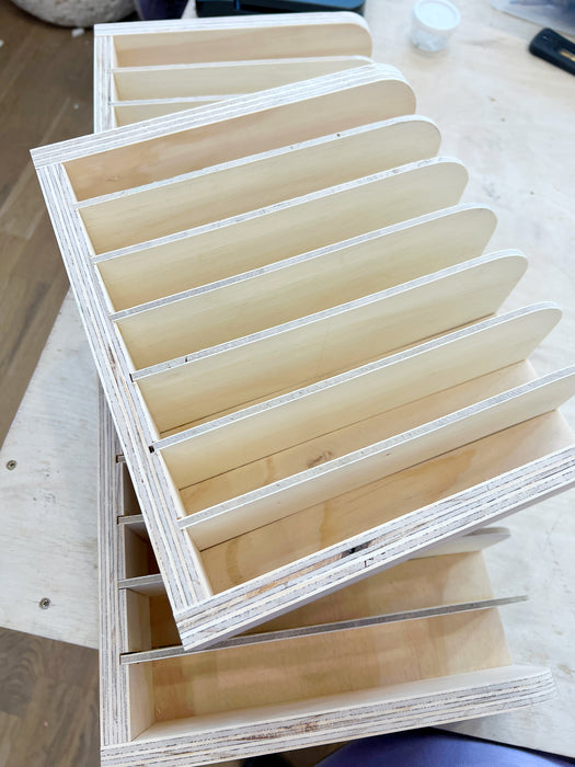 NEW! Made-To-Order Stained Scrap Glass Storage Shelf (variety of sizes) Tools Colorado Glassworks