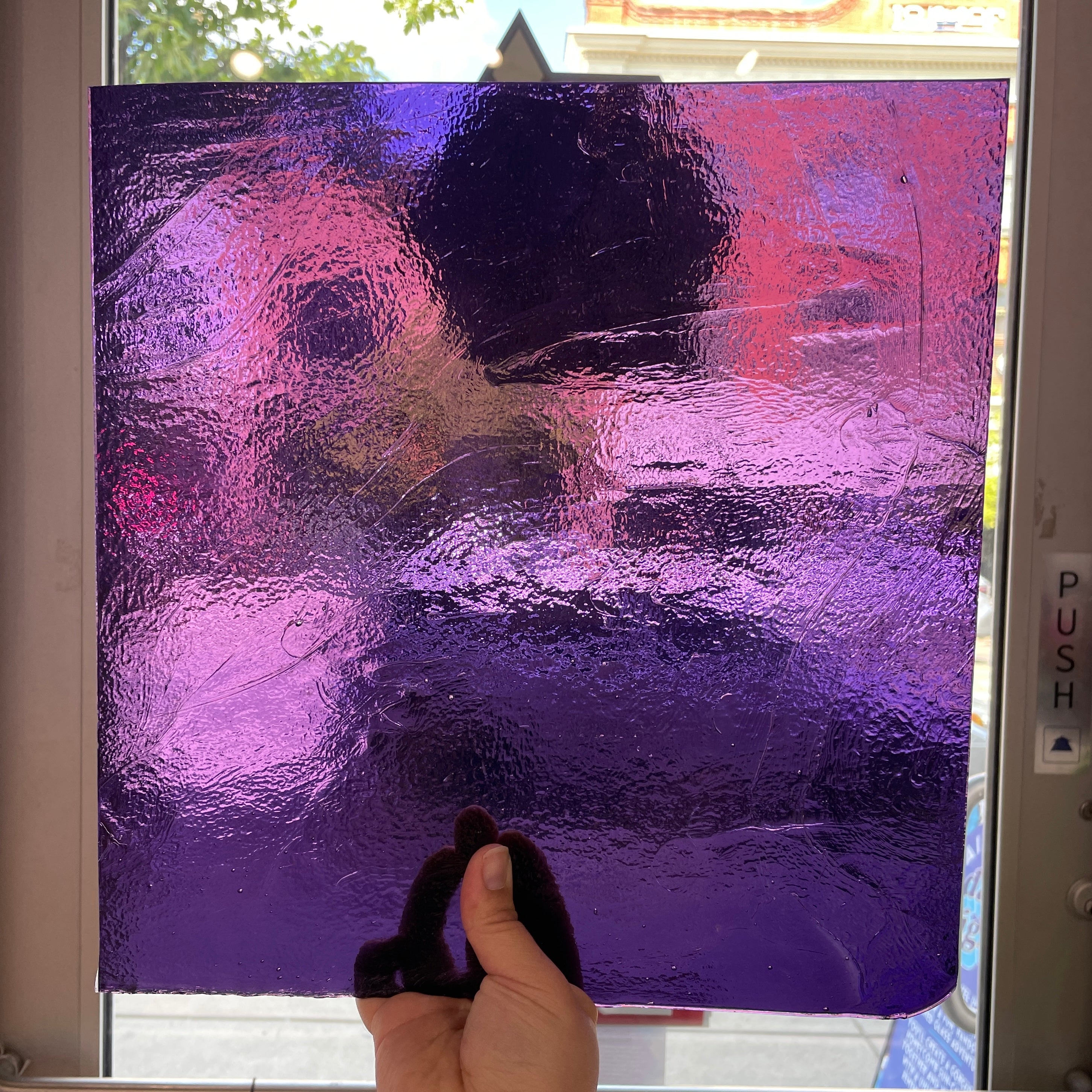 Purple Cathedral Youghiogheny Fusible 96 COE Sheet Glass Colorado Glassworks
