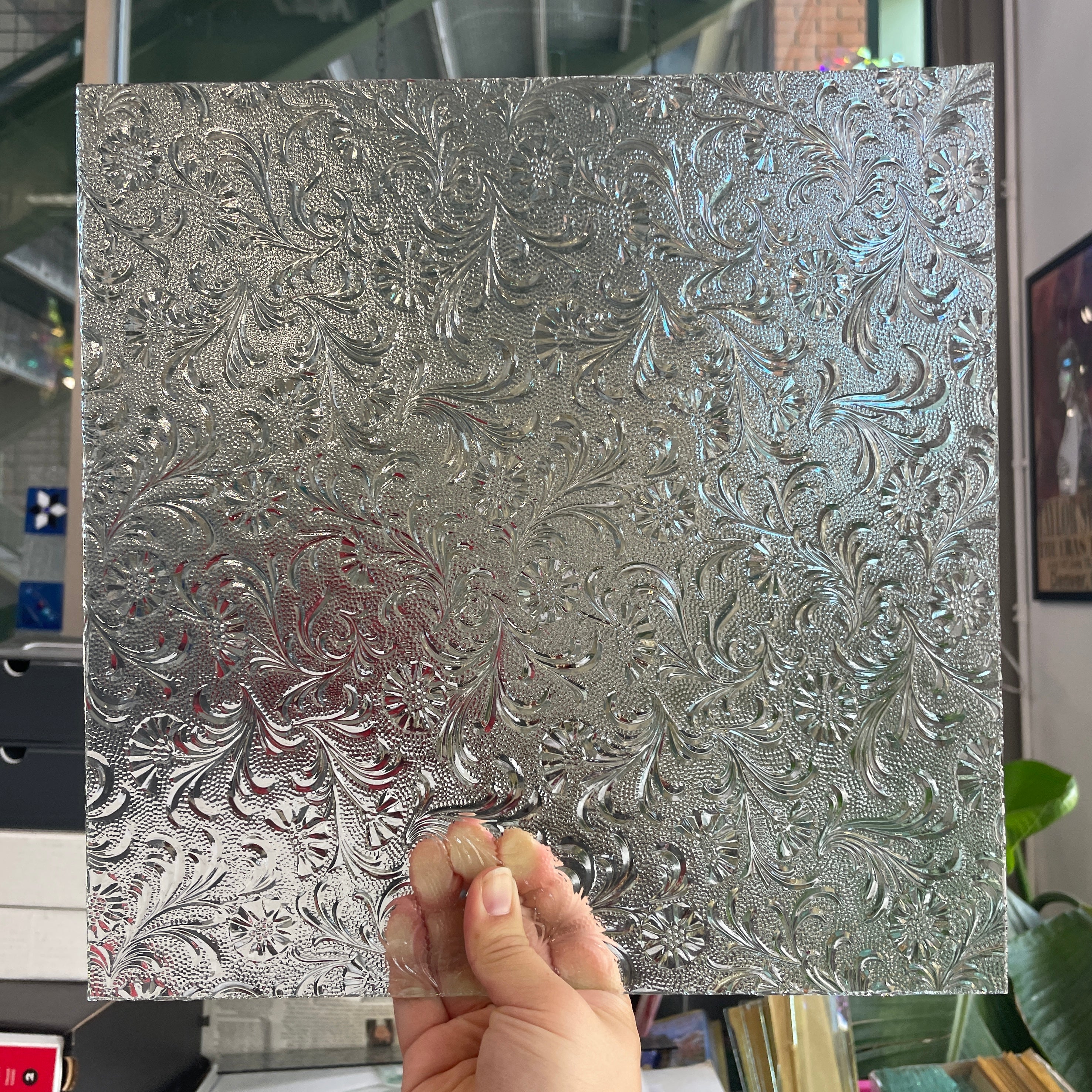 Floreal Clear Textured (IM 512) Sheet Glass Colorado Glassworks FLOREAL-1 (12x12in)