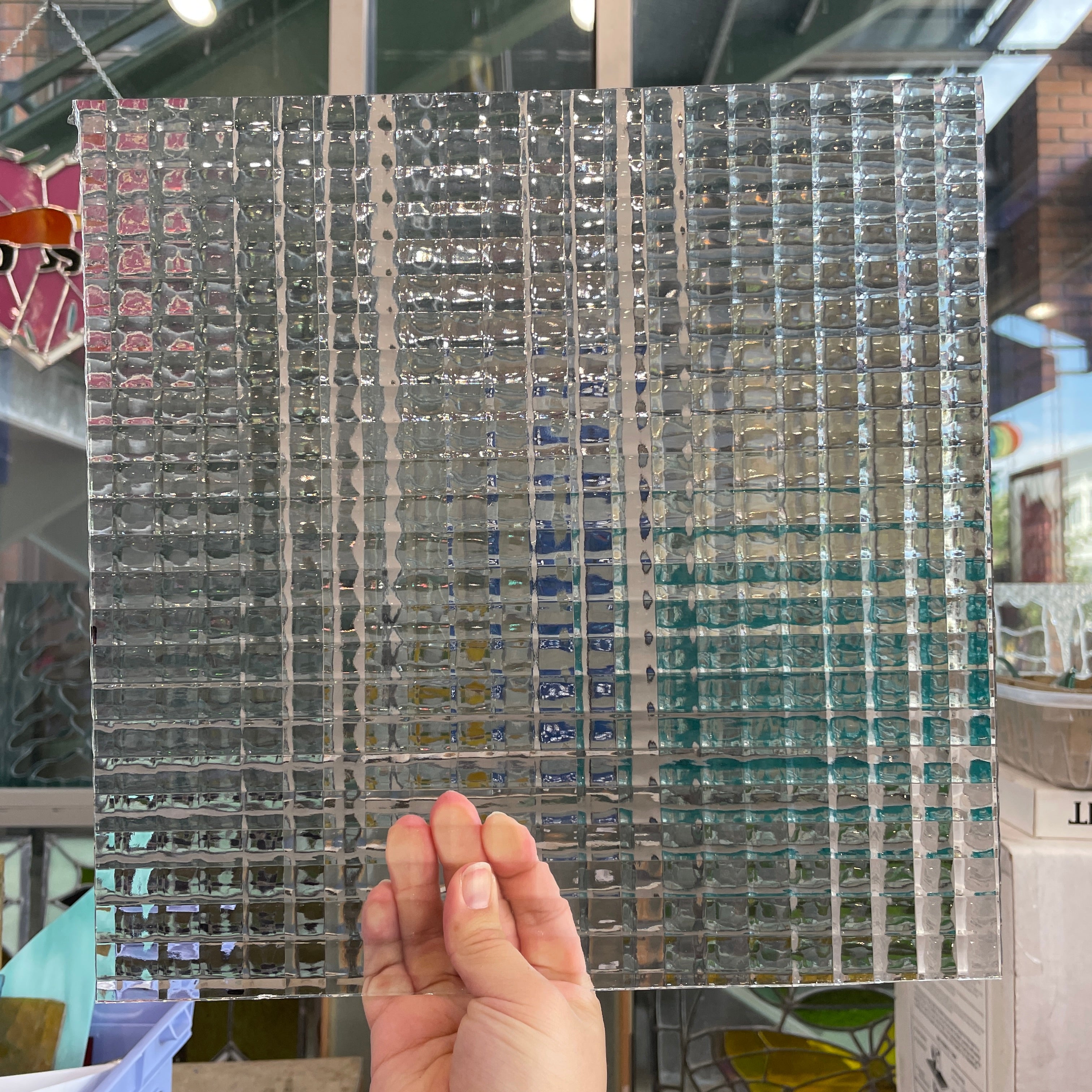 Listral Clear Textured Transparent Sheet Glass Colorado Glassworks LISTRAL (12x12in)