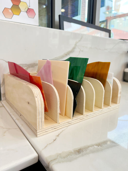 NEW! Made-To-Order Stained Scrap Glass Storage Shelf (variety of sizes) Tools Colorado Glassworks