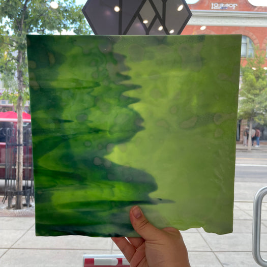 Celery Green Bullseye Sheet Glass Colorado Glassworks