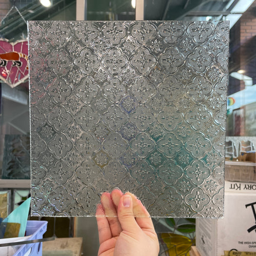 Morisco Lace Clear Sheet Glass Colorado Glassworks MORISCO-1 (10x10in)