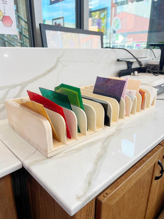 NEW! Made-To-Order Stained Scrap Glass Storage Shelf (variety of sizes) Tools Colorado Glassworks