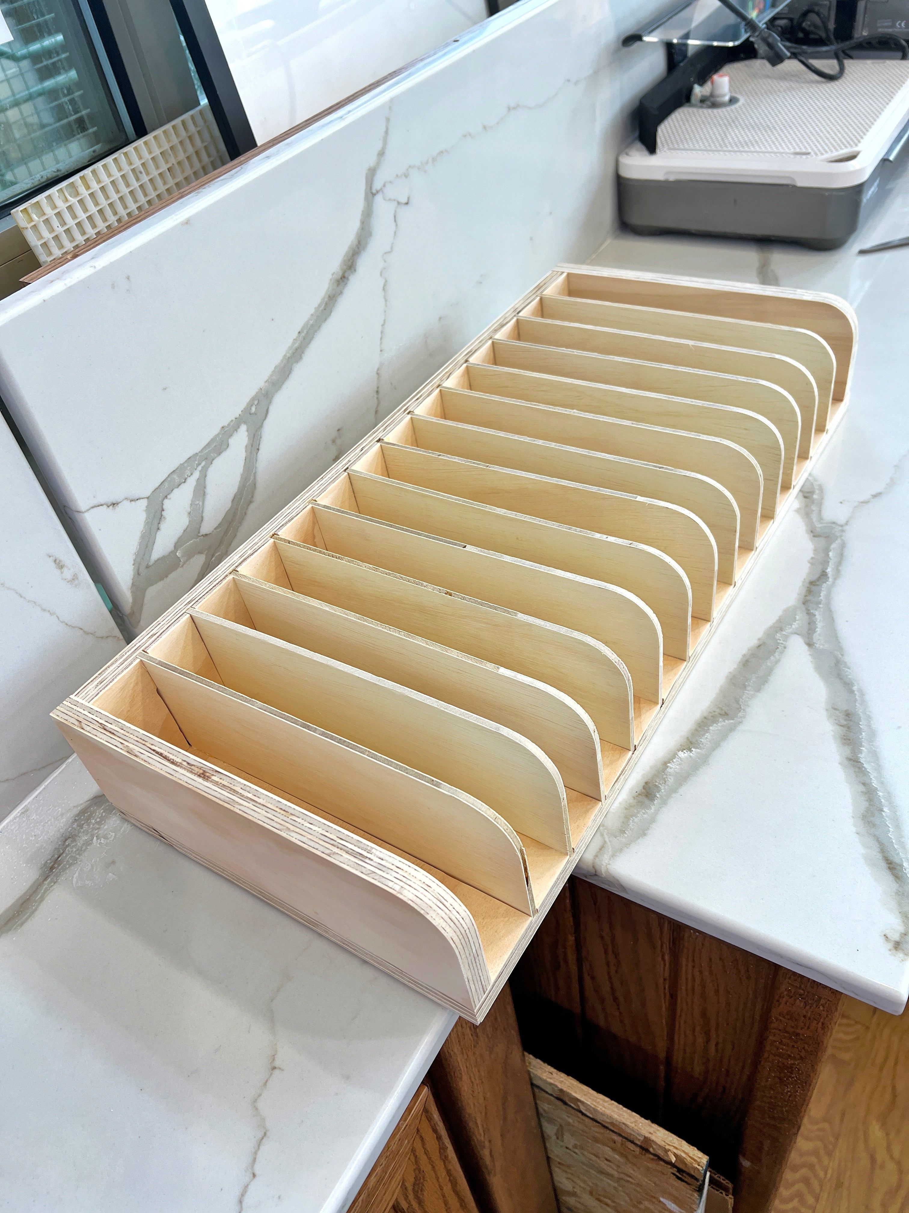 Made-To-Order Stained Scrap Glass Storage Shelf (variety of sizes) Tools Colorado Glassworks
