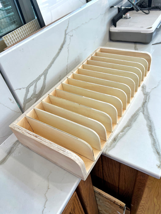 NEW! Made-To-Order Stained Scrap Glass Storage Shelf (variety of sizes) Tools Colorado Glassworks