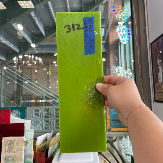 Light Green Opal Bullseye Sheet Glass Colorado Glass Works