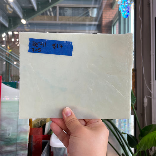 Cream Semi-Opaque Bullseye Sheet Glass Colorado Glassworks