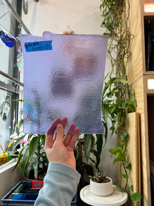 Light Purple / Neolavender Iridescent Purple Fusible 90 COE Sheet Glass Colorado Glassworks