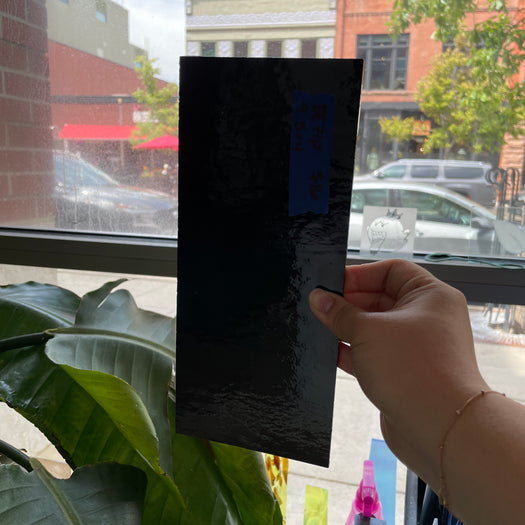 Black Opaque Bullseye Sheet Glass Colorado Glassworks