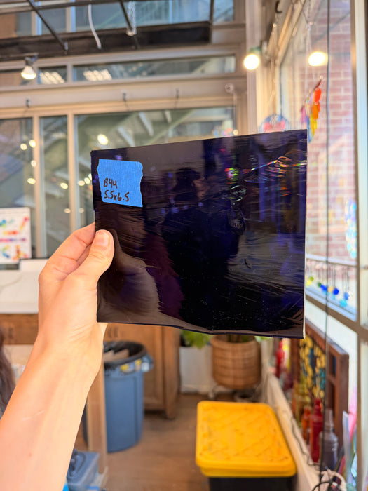 Dark Blue Mouth Blown Sheet Glass Colorado Glassworks