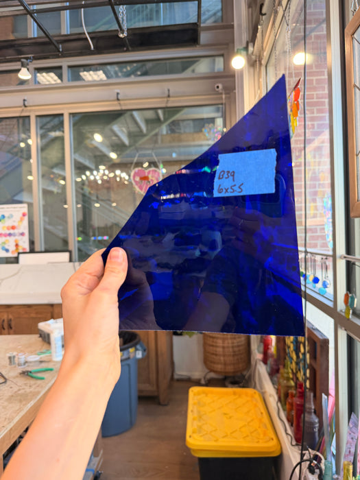 Cobalt Blue Mouth Blown Sheet Glass Colorado Glassworks
