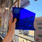 Cobalt Blue Mouth Blown Sheet Glass Colorado Glassworks 6.5x6.5in (UNK-23948845)