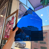 Dark Blue Mouth Blown Fremont Sheet Glass Colorado Glassworks
