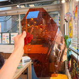 Orange Amber Vintage Mouthblown Hartley Wood