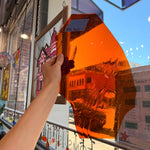 Orange Amber Vintage Mouthblown Hartley Wood