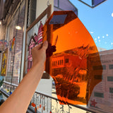 Orange Amber Vintage Mouthblown Hartley Wood