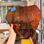Orange Amber Vintage Mouthblown Hartley Wood
